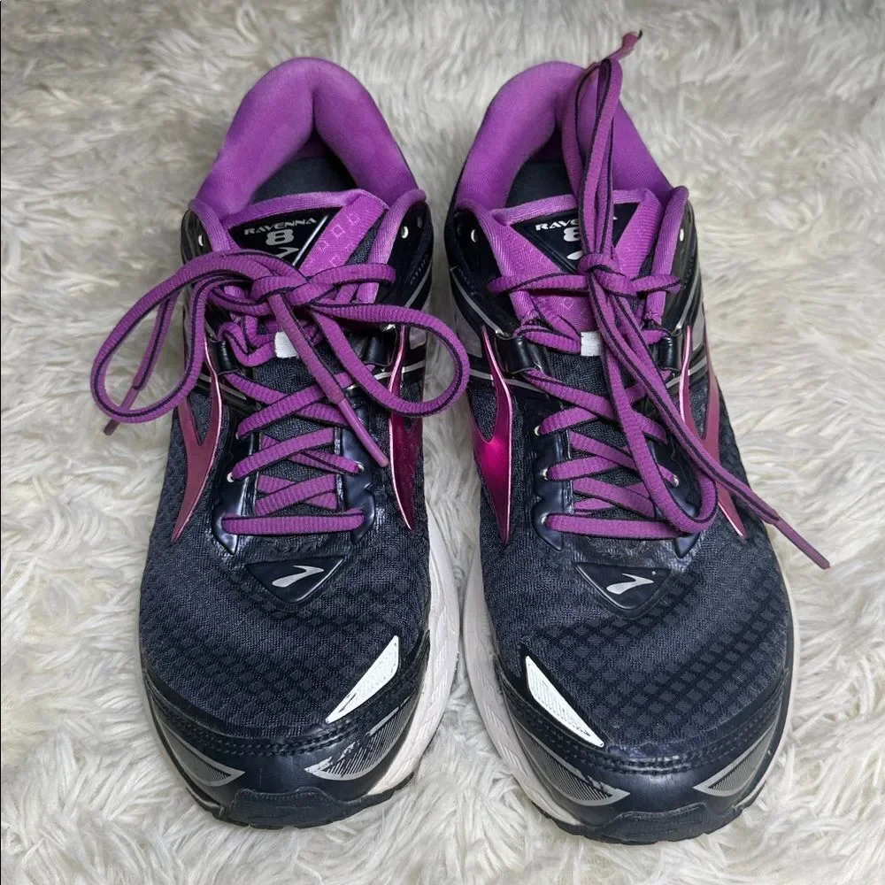 Brooks Women's Ravenna 8 Running Shoes - Purple and Blue - Picture 2 of 5